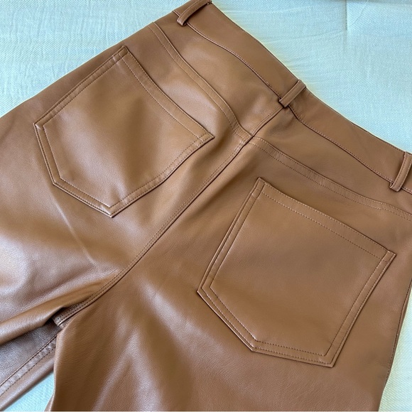 Gisele Faux Leather Straight Pants - Picture 4 of 6